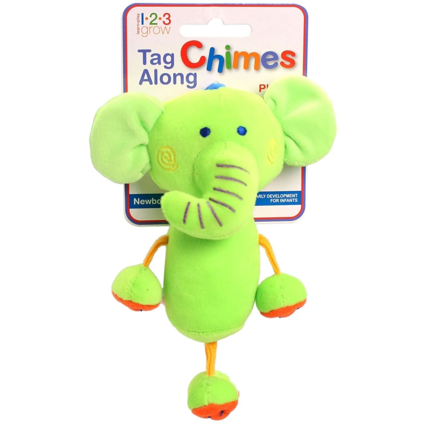 123 Grow Tag Along Chimes - Elephant - TOYS & PLAY - BLANKIES/COMFORTERS/RATTLES