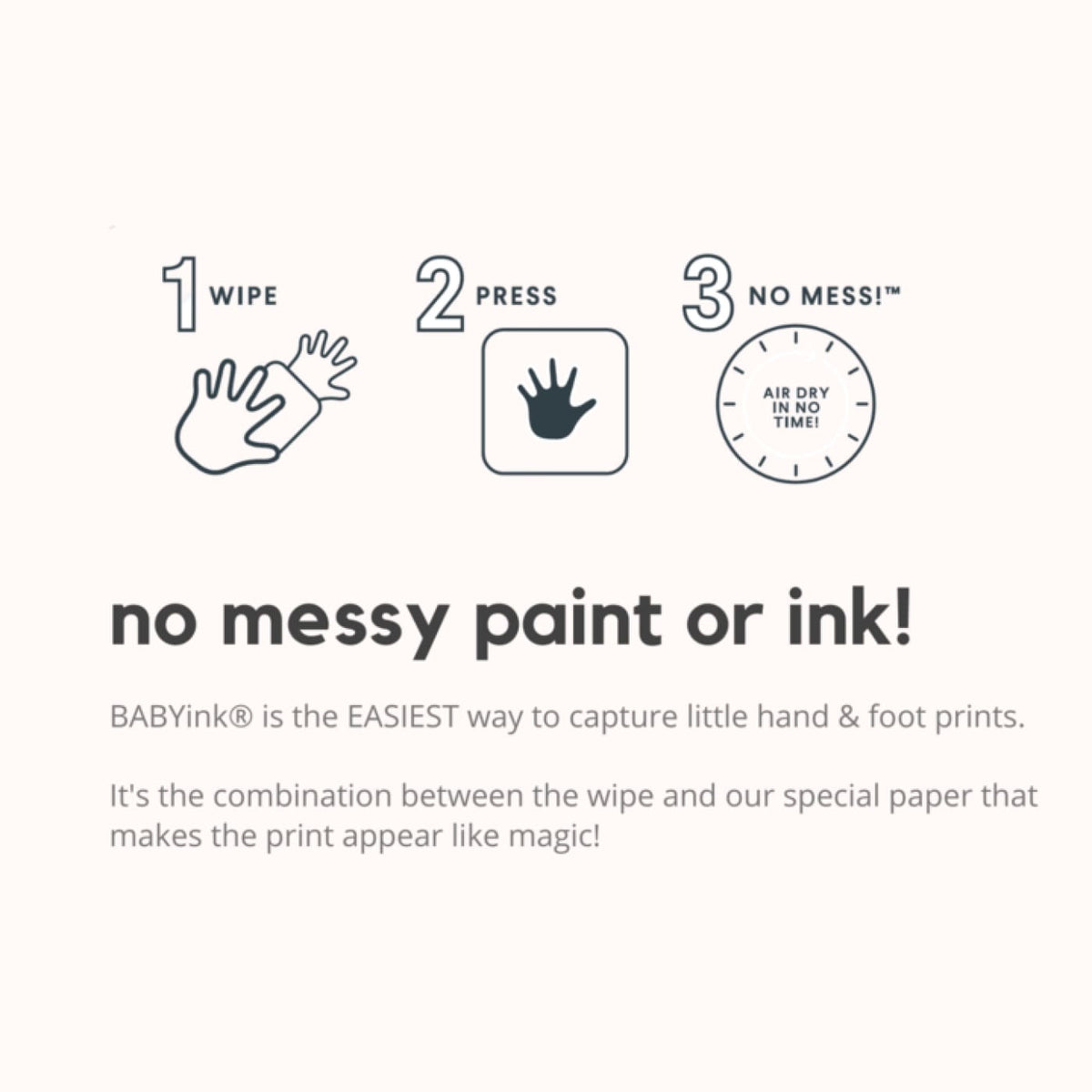 BABYink Ink-less Print Kit - Black - Black - GIFTWARE - KEEPSAKES