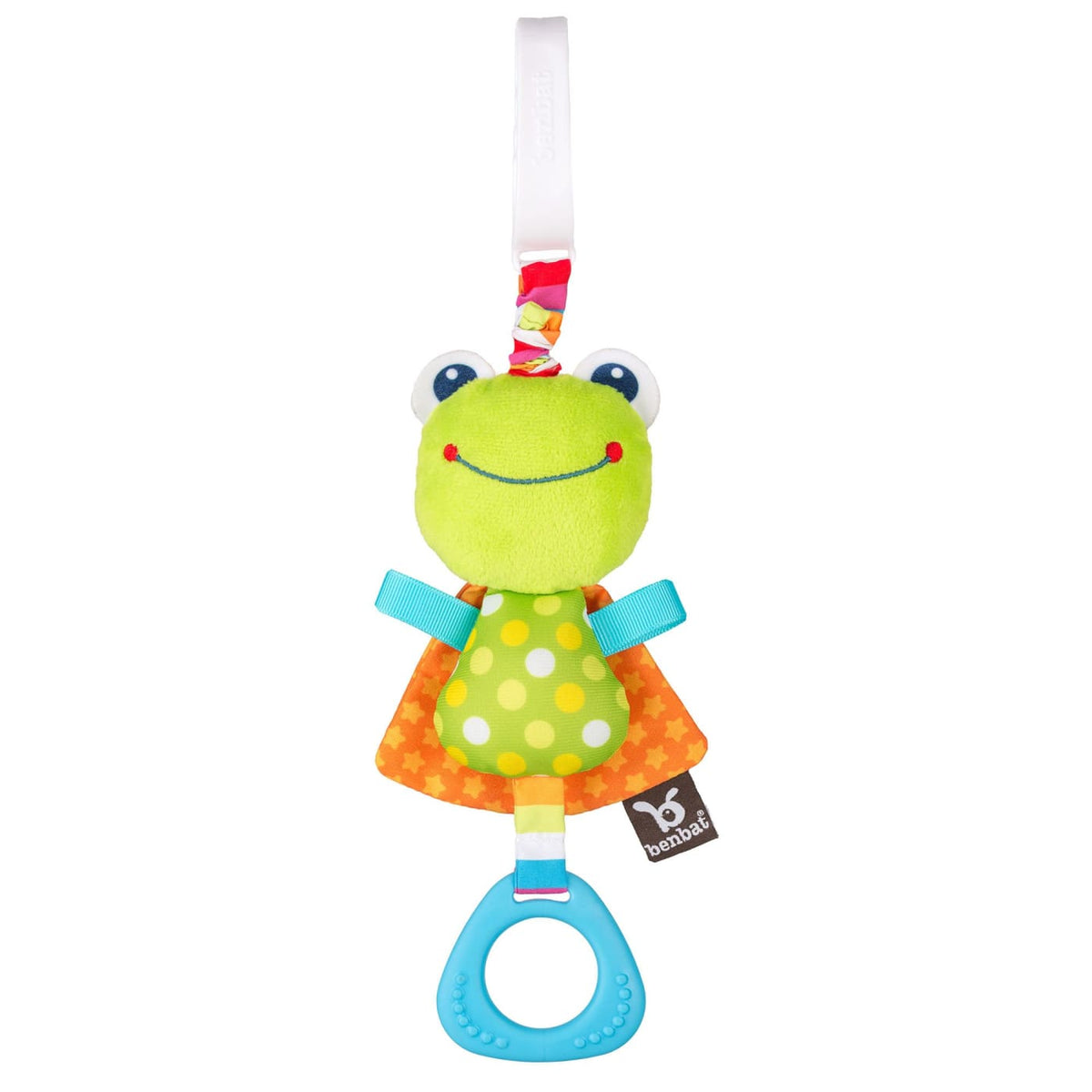 Benbat Dazzle Friends Travel Jitters - Frog - TOYS &amp; PLAY - CLIP ON TOYS