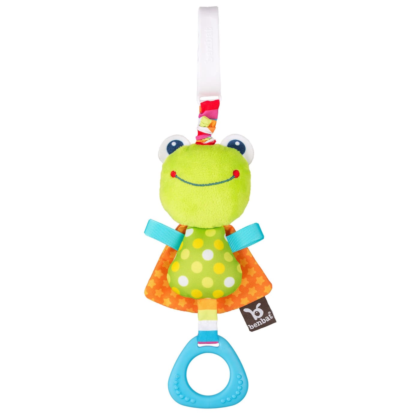 Benbat Dazzle Friends Travel Jitters - Frog - TOYS & PLAY - CLIP ON TOYS