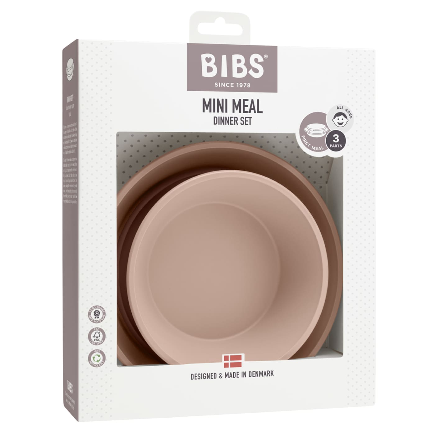 BIBS Dinner Plate Set - Blush - Blush - NURSING & FEEDING - CUTLERY/PLATES/BOWLS/TOYS