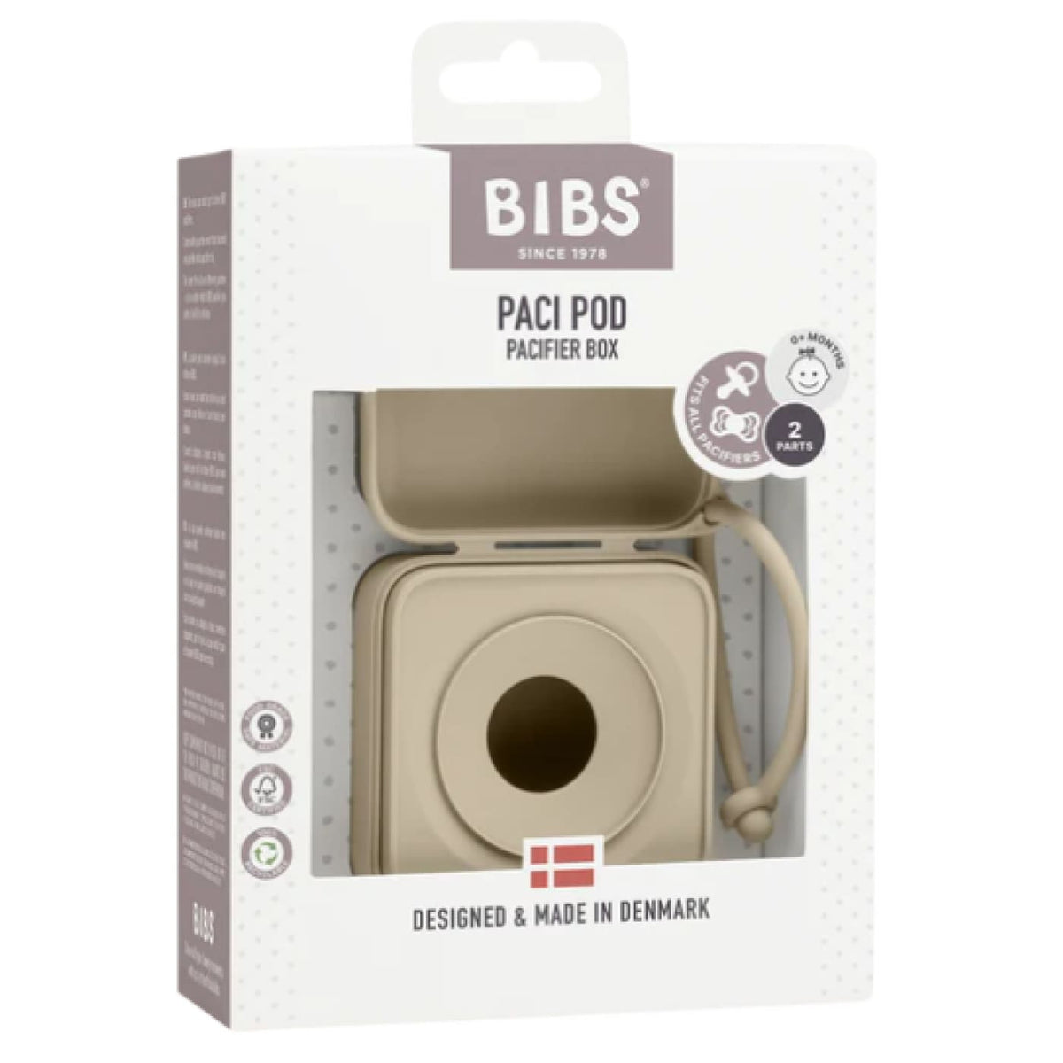 BIBS Pacifier Box - Vanilla - Vanilla - NURSING &amp; FEEDING - DUMMIES/SOOTHERS/CLIPS