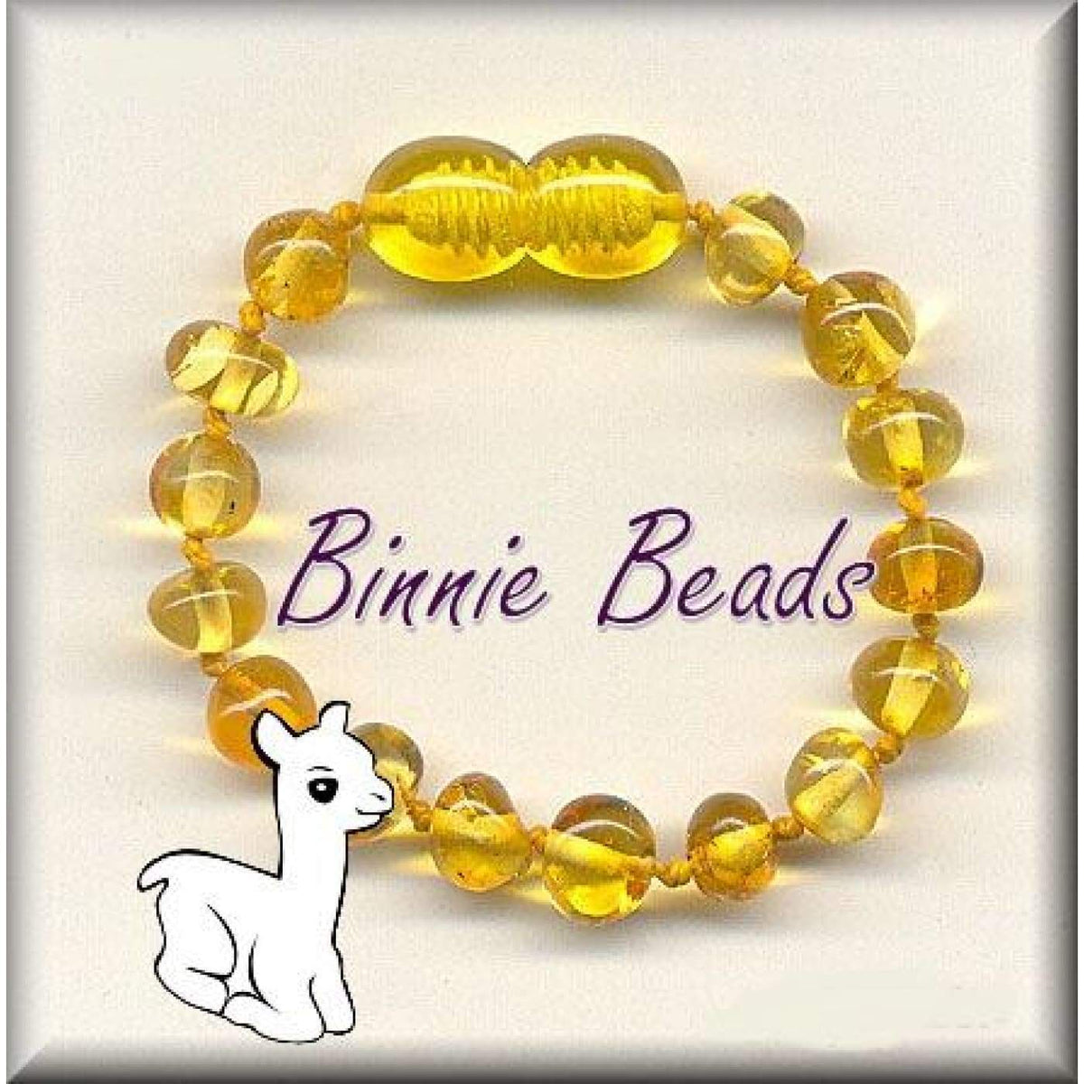 Binnie Baltic Amber Teething Baby Braclet - Honey 15CM - NURSING &amp; FEEDING - TEETHERS/TEETHING JEWELLERY