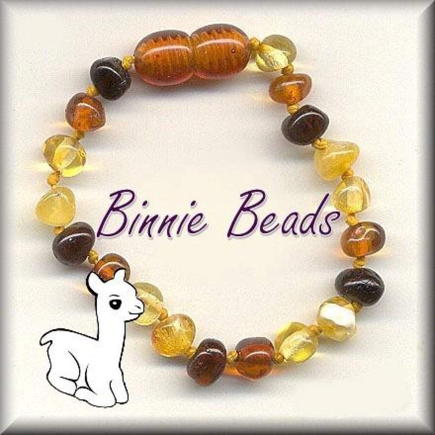 Binnie Baltic Amber Teething Baby Braclet - MultiMix 15CM - NURSING & FEEDING - TEETHERS/TEETHING JEWELLERY