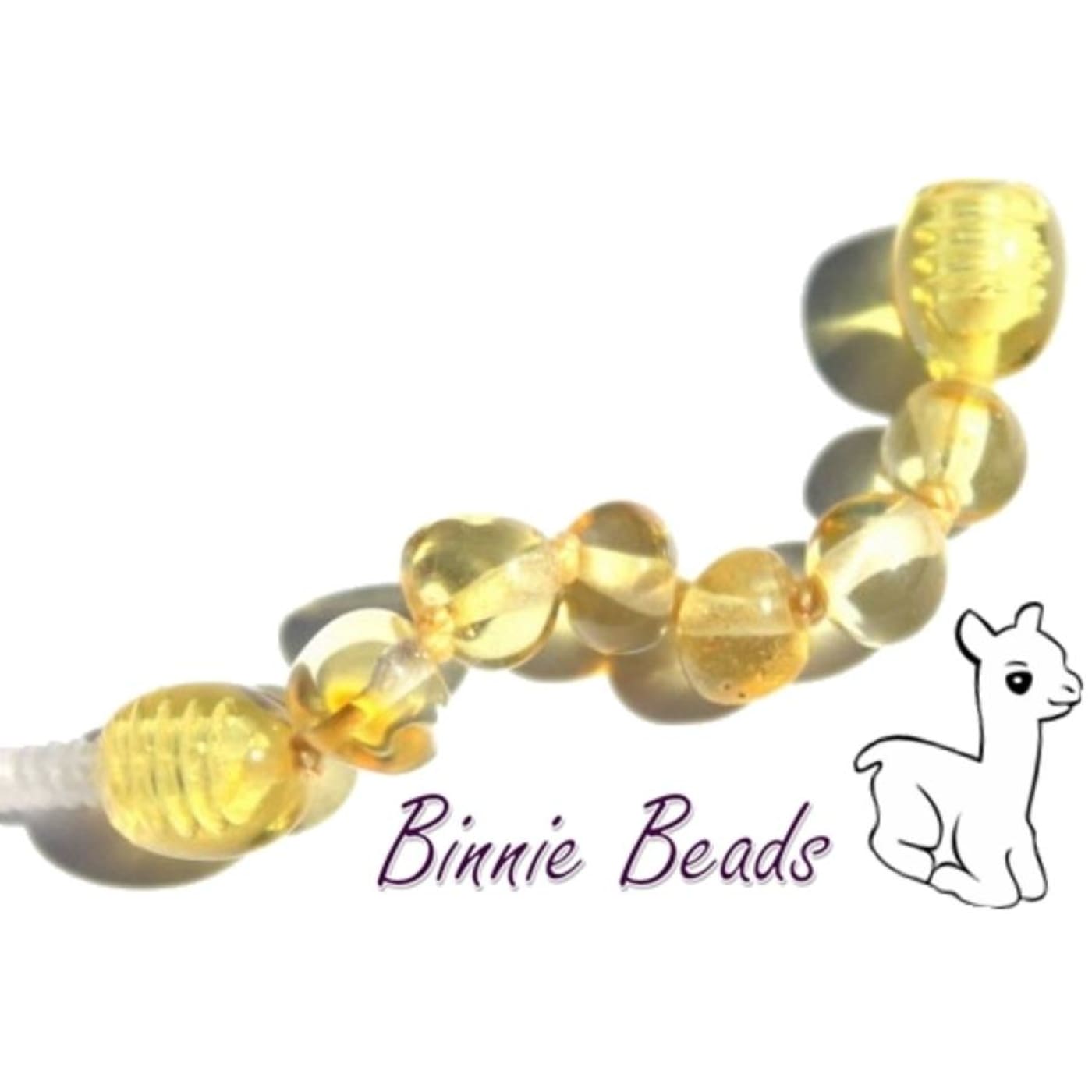 Binnie Baltic Amber Teething Extension - Lemon 5CM - NURSING & FEEDING - TEETHERS/TEETHING JEWELLERY