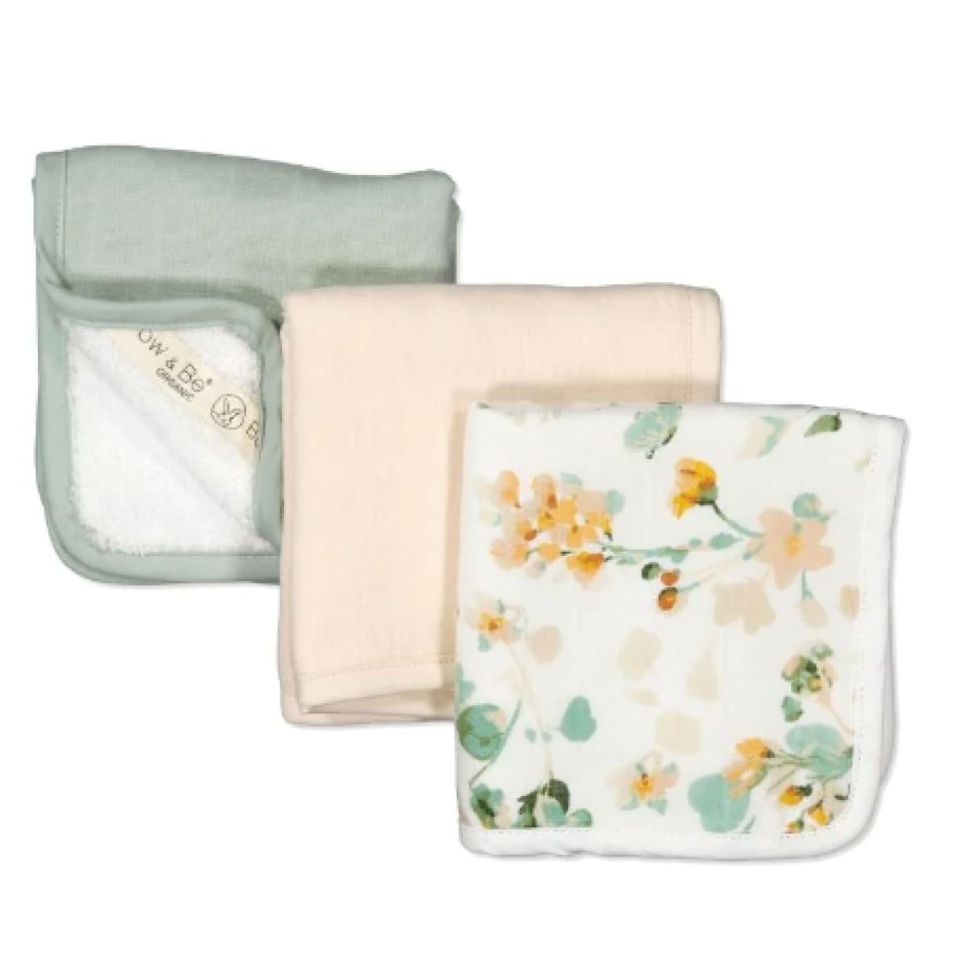 Burrow and Be Wash Cloths 3PK - Spring Melody - BATHTIME & CHANGING - TOWELS/WASHERS