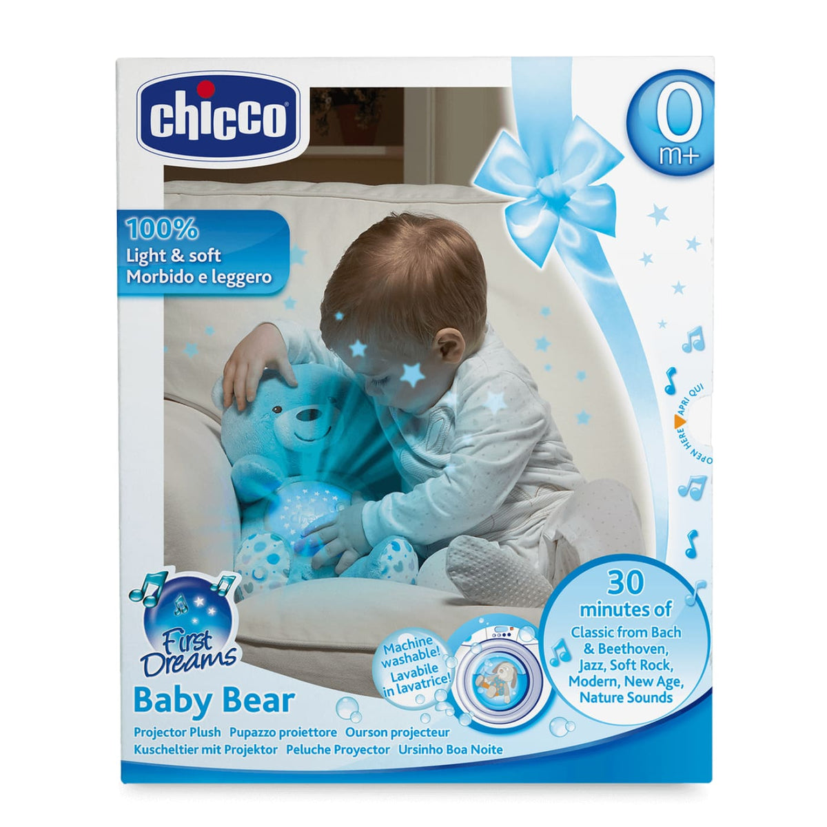 Chicco Baby Bear Soft Toy - Blue - Blue - TOYS &amp; PLAY - PLUSH TOYS/LIGHT&amp;SOUND
