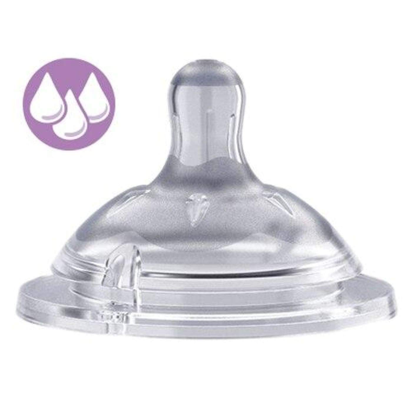 Chicco Natural Feeling Silicone Teat 6M+ 2pk - Fast Flow - NURSING & FEEDING - BOTTLE ACCESSORIES