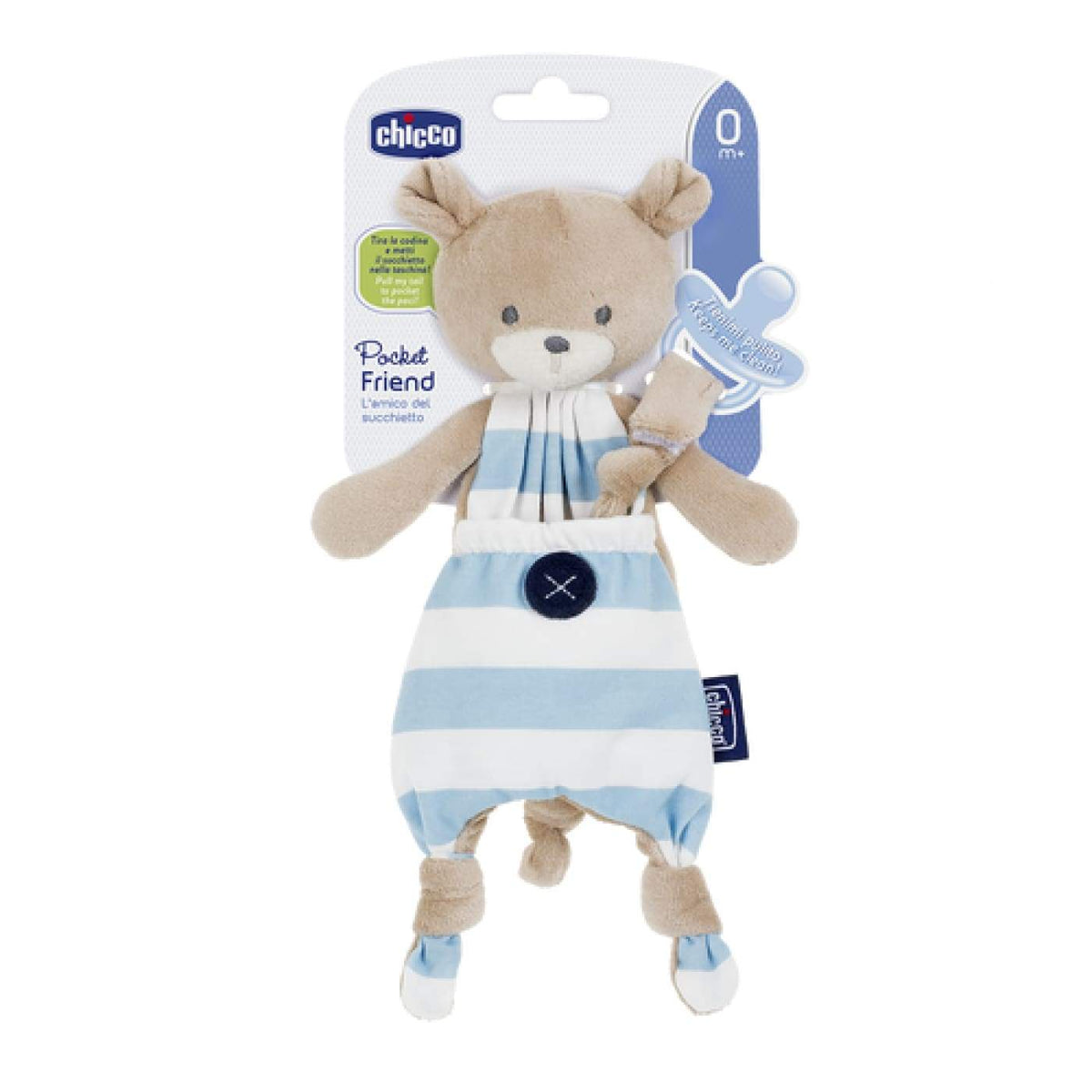 Chicco Pocket Friend - Blue - TOYS &amp; PLAY - BLANKIES/COMFORTERS/RATTLES