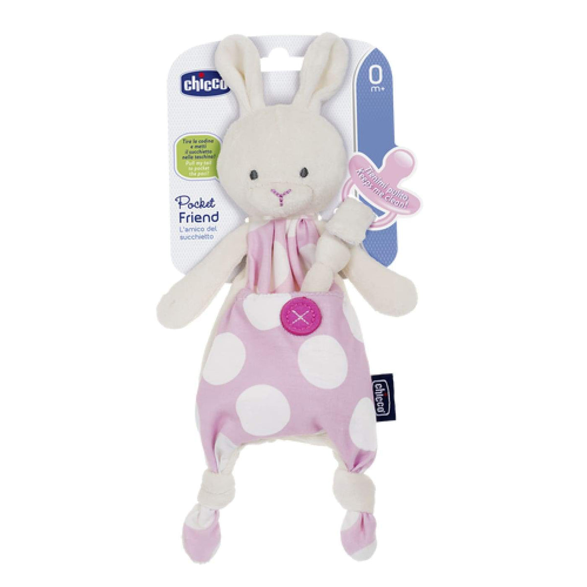 Chicco Pocket Friend - Pink - TOYS &amp; PLAY - BLANKIES/COMFORTERS/RATTLES