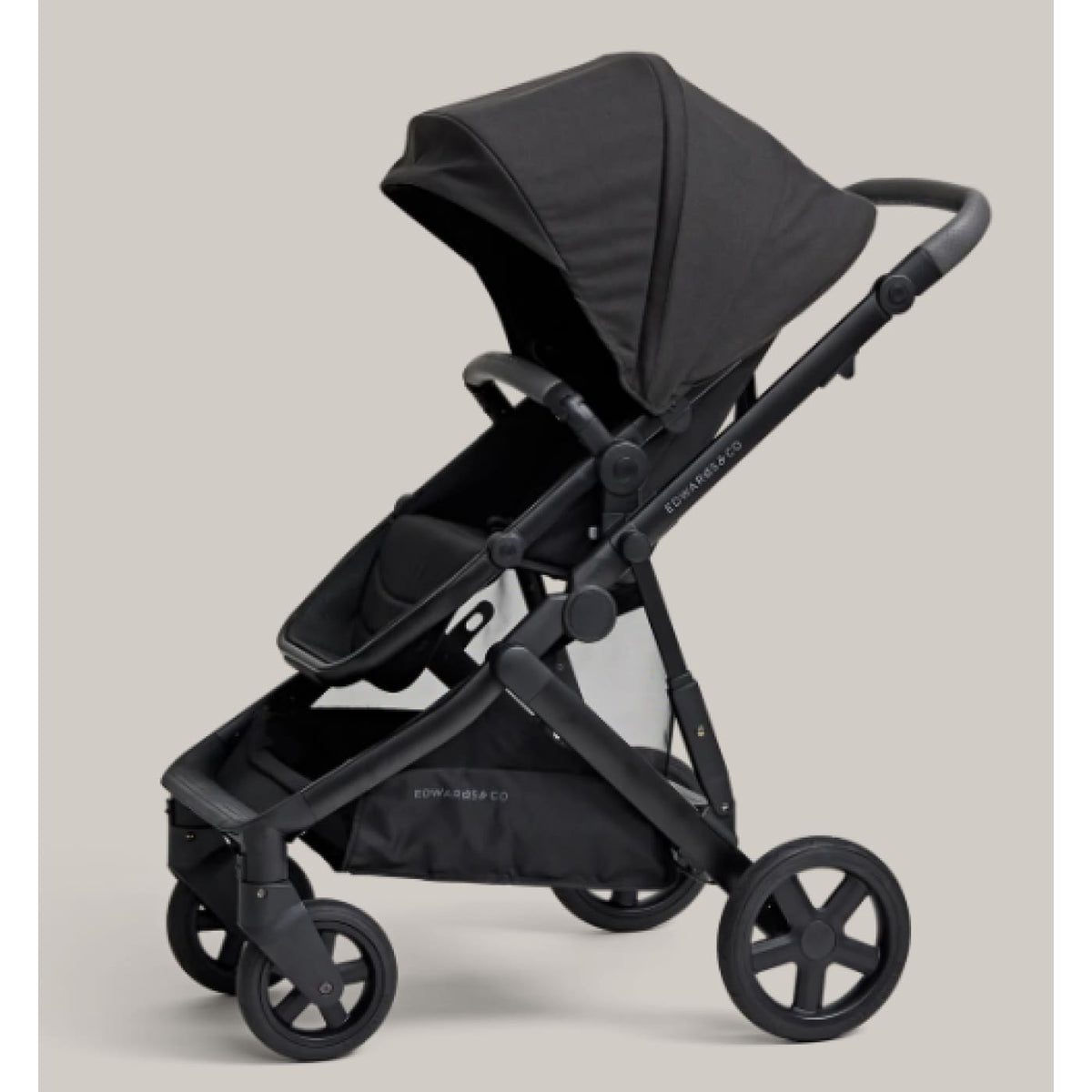 Edwards &amp; Co Olive Stroller - Black Luxe - Black Luxe - PRAMS &amp; STROLLERS - 4 WHEEL CONV TO 2/TSC