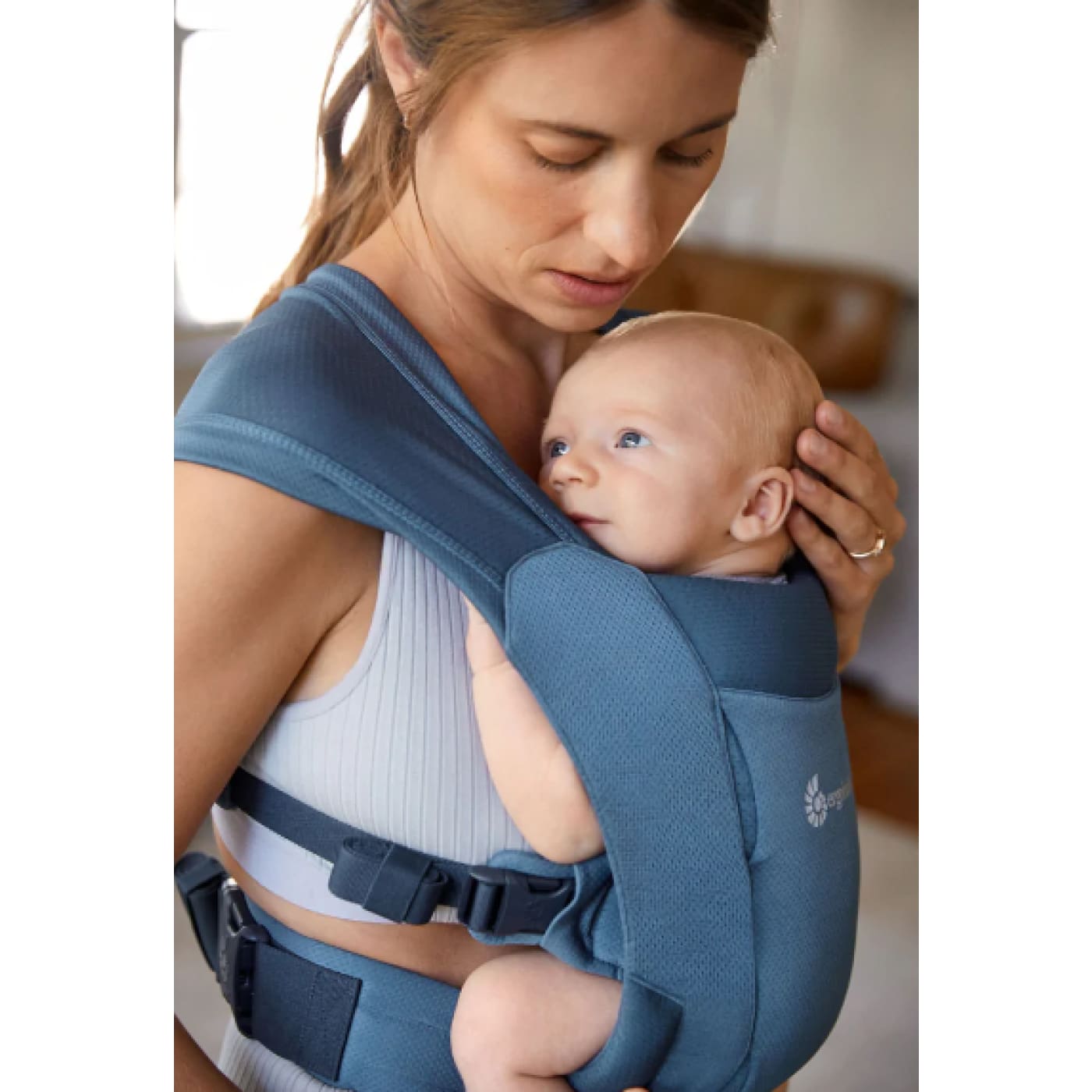 Ergobaby Embrace Soft Air Mesh Newborn Baby Carrier - Blue - Blue - ON THE GO - BABY CARRIERS/SLINGS