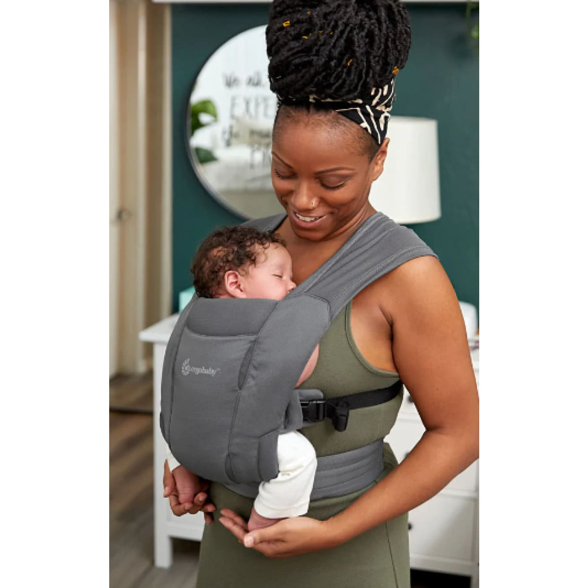 Ergobaby Embrace Soft Air Mesh Newborn Baby Carrier - Washed Black - Washed Black - ON THE GO - BABY CARRIERS/SLINGS