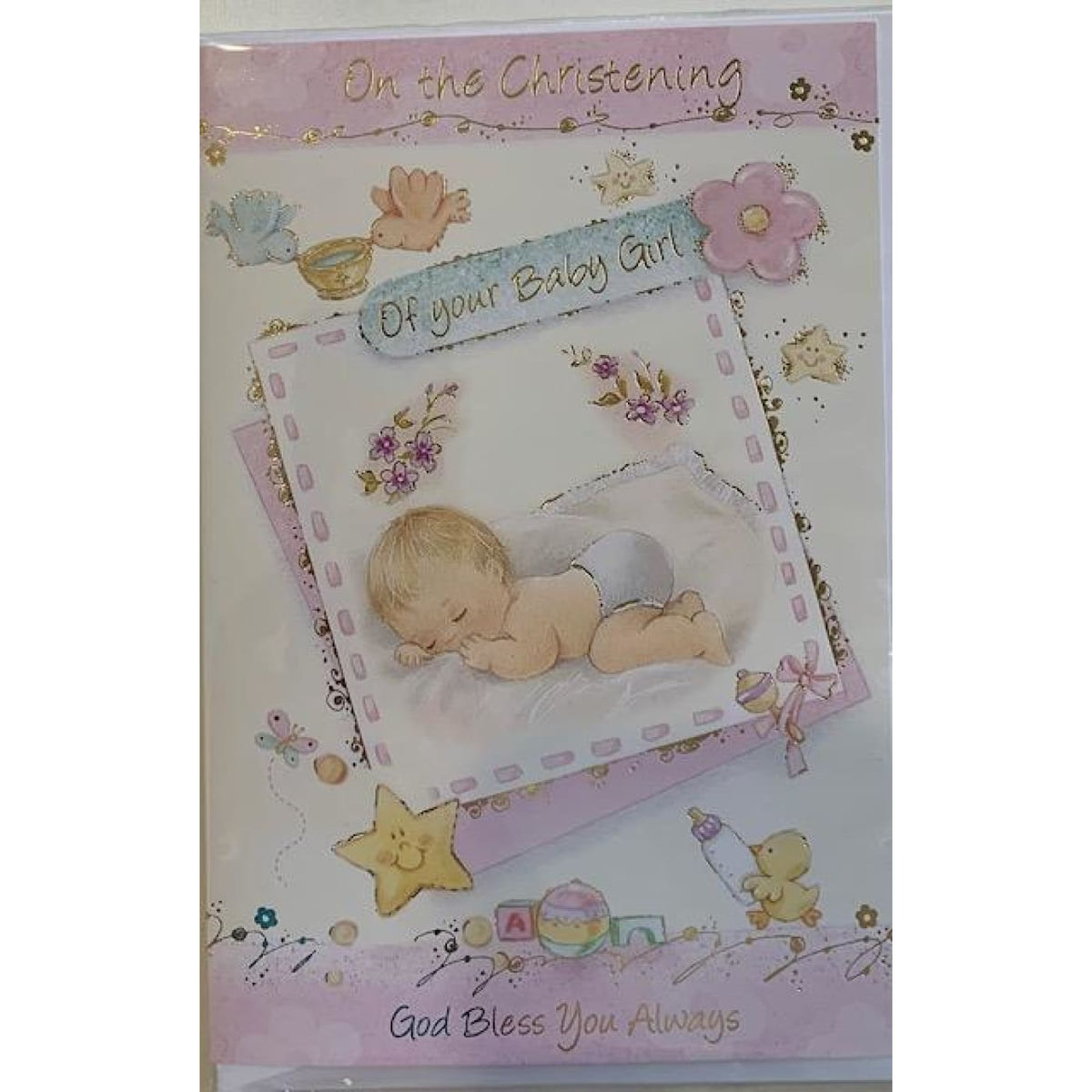 Gatto &amp; Co Christening Card - Baby Girl - Girl - GIFTWARE - CARDS