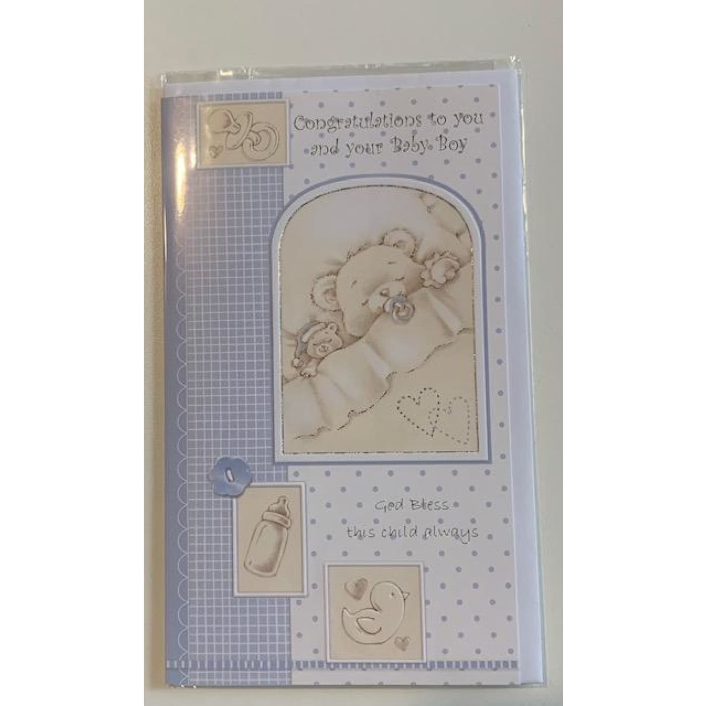 Gatto & Co Congratulations Card - Baby Boy - Boy - GIFTWARE - CARDS