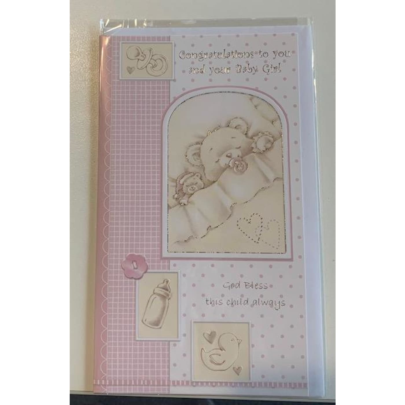 Gatto & Co Congratulations Card - Baby Girl - Girl - GIFTWARE - CARDS