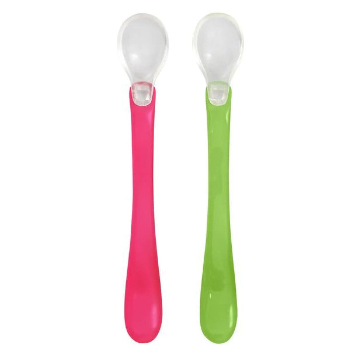 Green Sprouts Feeding Spoons (2pk) 6-12m - Pink - 6-12m / Pink - NURSING &amp; FEEDING - CUTLERY/PLATES/BOWLS/TOYS