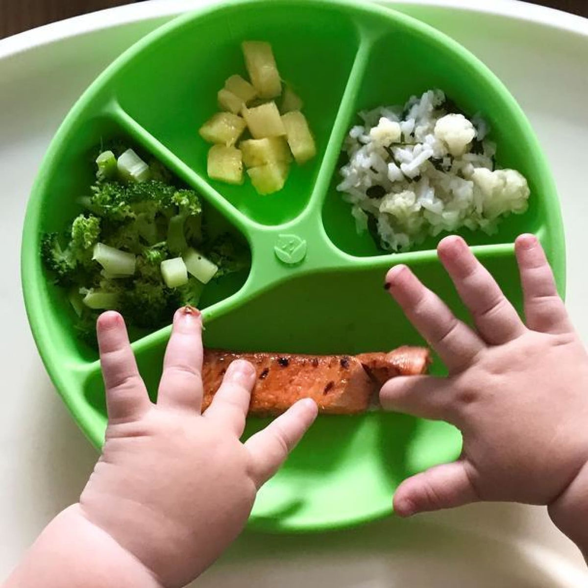 Green Sprouts Learning Plate 12m+ - Green - 12M+ - NURSING &amp; FEEDING - CUTLERY/PLATES/BOWLS/TOYS