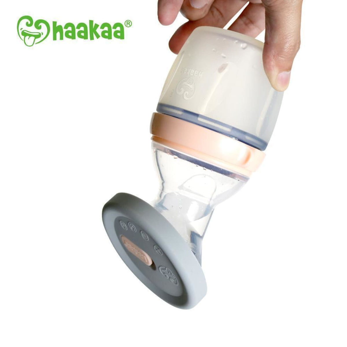 Haakaa Silicone Breast Pump Cap GREY - NURSING &amp; FEEDING - BREAST PUMPS/ACCESSORIES