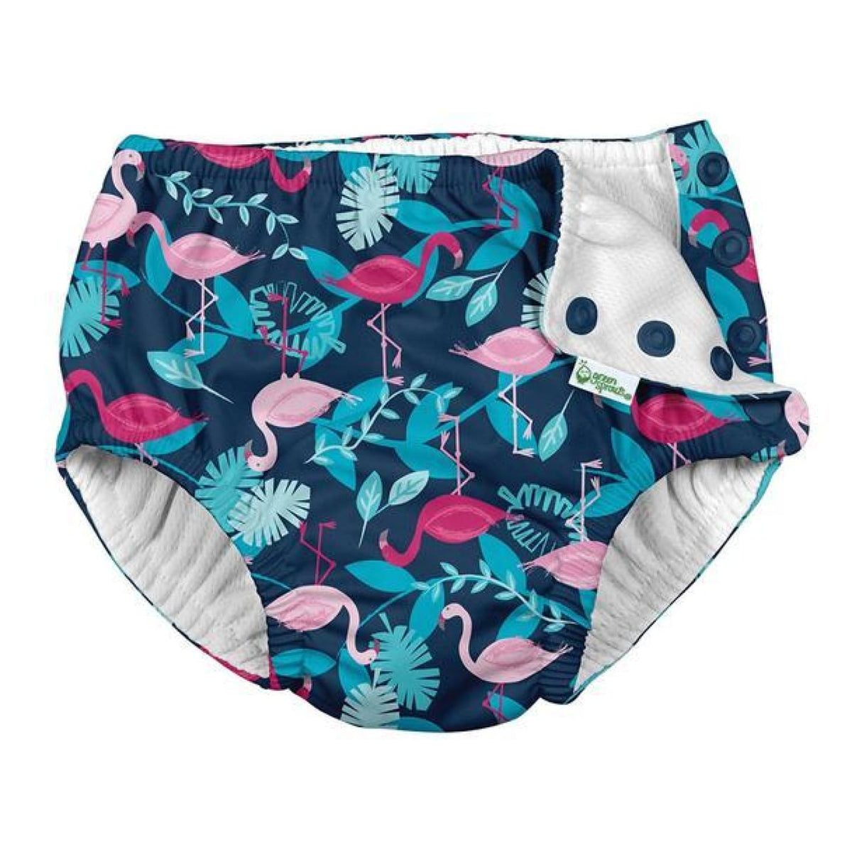 i play Snap Reusable Absorbent Swimsuit Diaper 18M - Navy Flamingos - 18M / Navy Flamingos - BABY &amp; TODDLER CLOTHING - SWIMMERS/ACCESSORIES