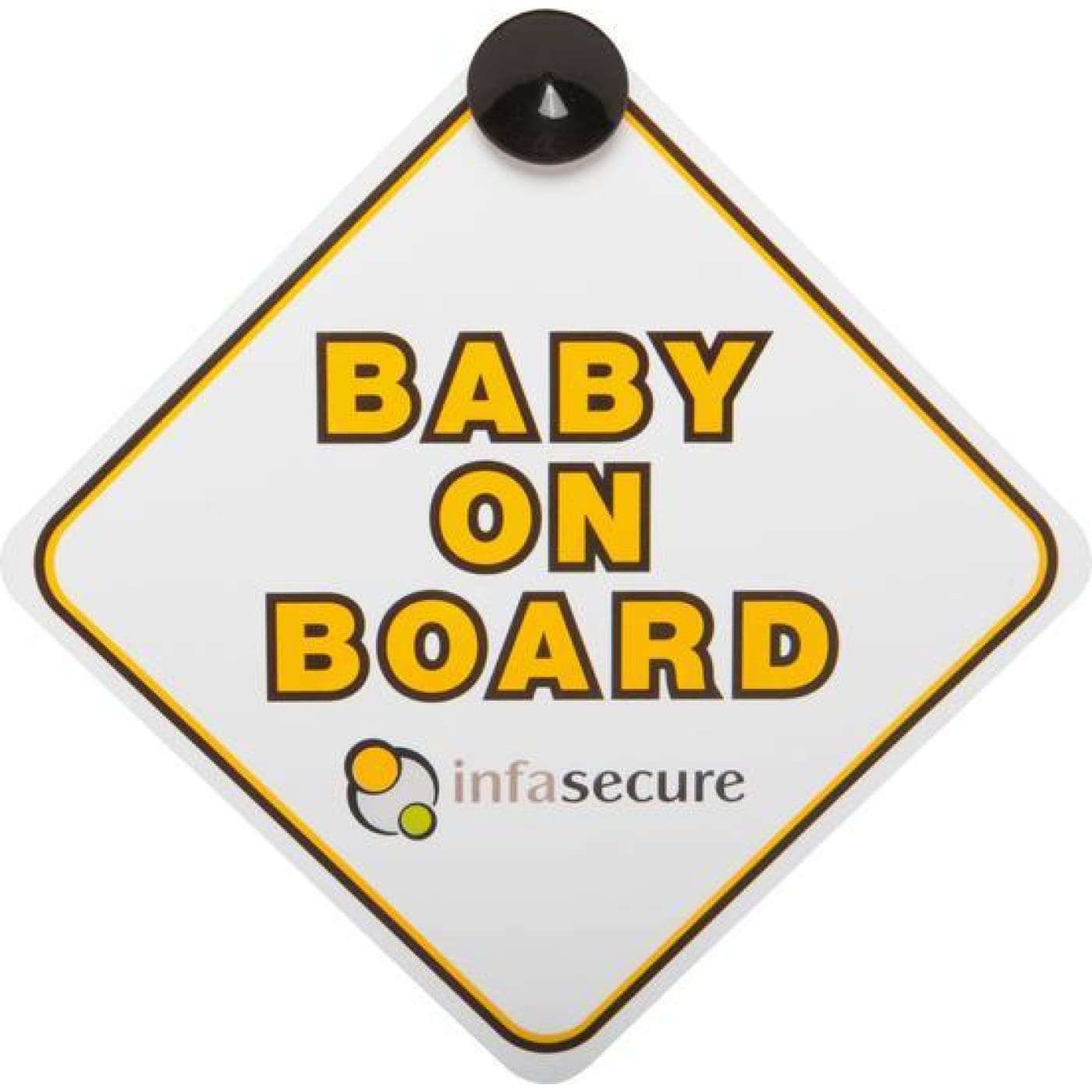 InfaSecure Baby on Board Sign - CAR SEATS - SAFETY DEVICES/SIGNS