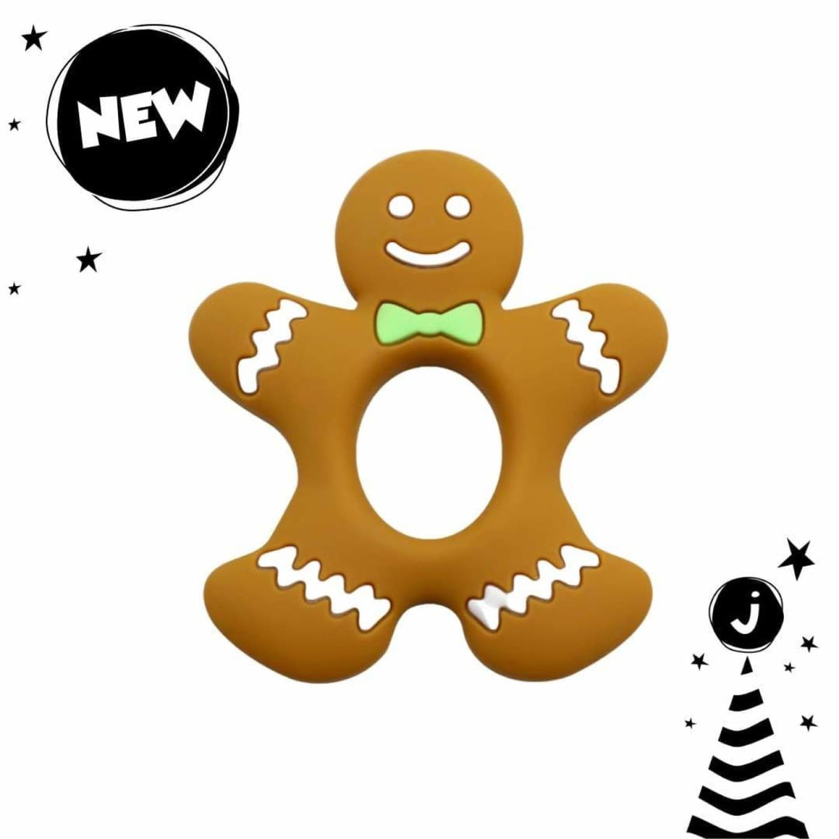 Jellystone Moon Teether - Gingerbread - Gingerbread - NURSING &amp; FEEDING - TEETHERS/TEETHING JEWELLERY