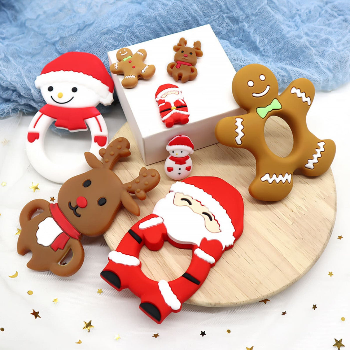 Jellystone Moon Teether - Santa - Santa - NURSING &amp; FEEDING - TEETHERS/TEETHING JEWELLERY