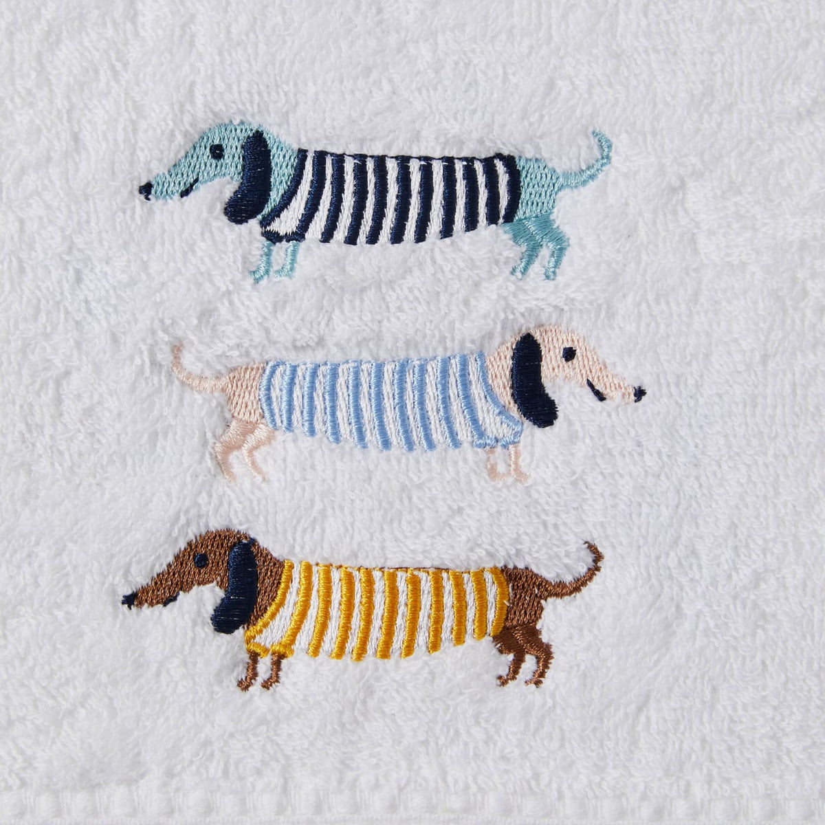 Jiggle &amp; Giggle Towel &amp; Face Washer Set in Organza Bag - Dachshunds - Dachshunds - BATHTIME &amp; CHANGING - TOWELS/WASHERS