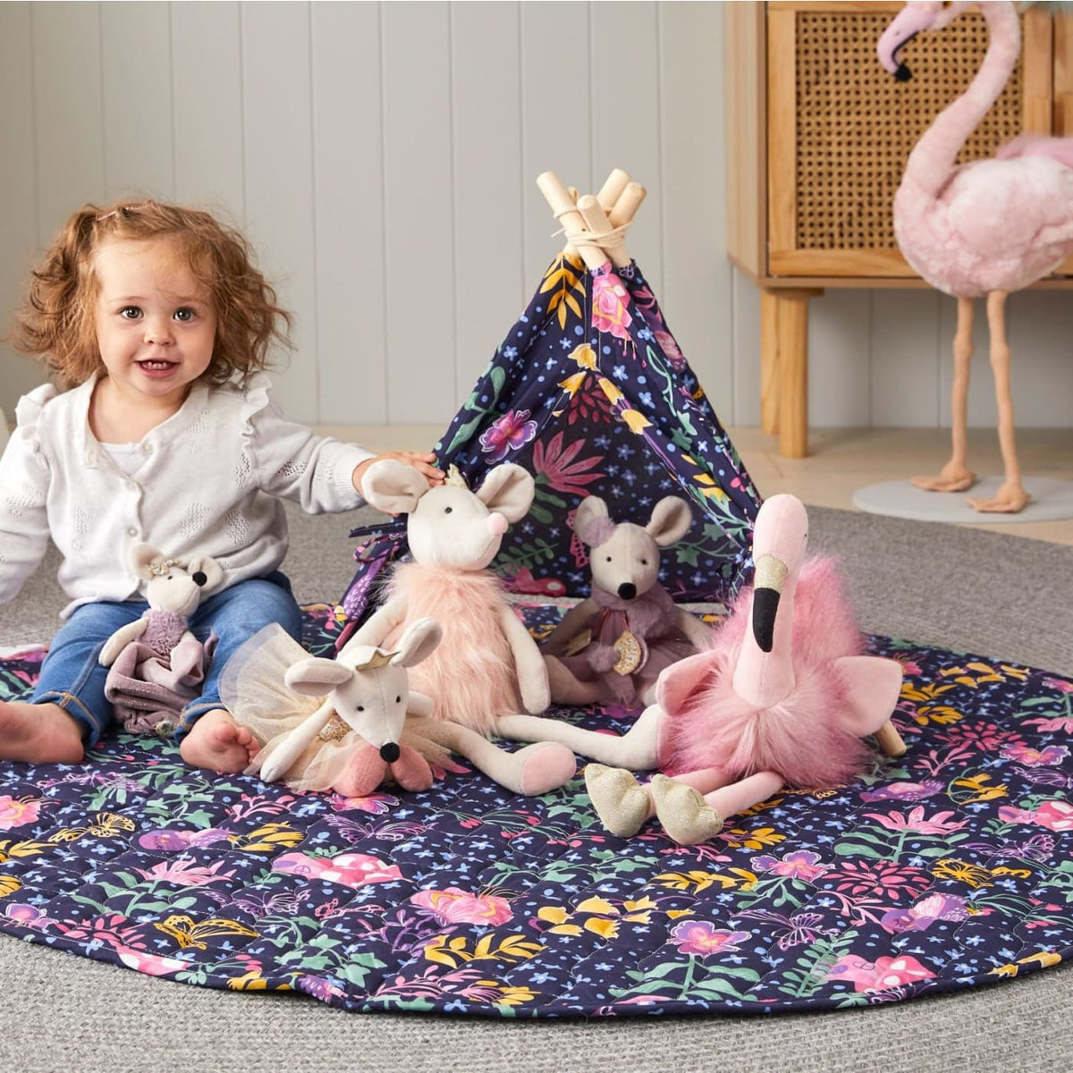 Jiggle &amp; Giggle Toy Teepee - Ivy Garden - Ivy Garden - TOYS &amp; PLAY