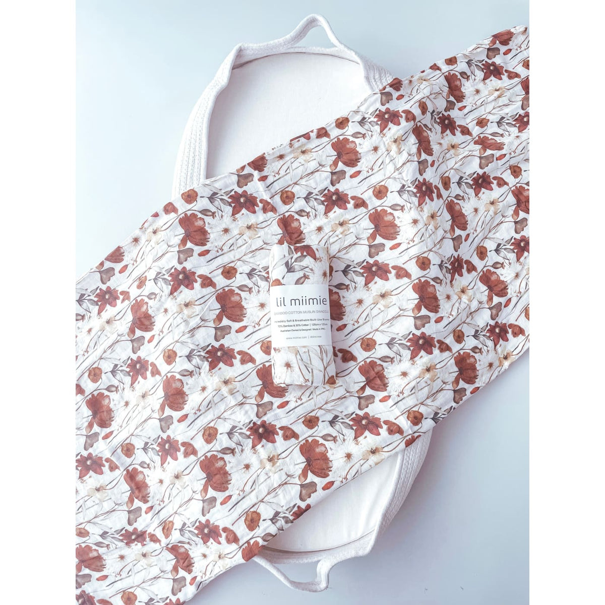 Lil Miimie Bamboo Muslin Swaddle - Autumn - Autumn - NURSERY &amp; BEDTIME - SWADDLES/WRAPS