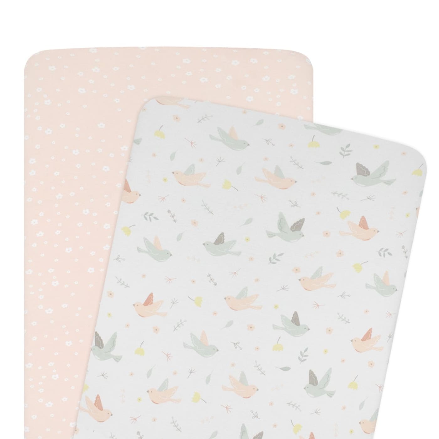 Living Textiles 2-pack Jersey Co-sleeper/Cradle Fitted Sheet - Ava/Blush Floral - Ava/Blush Floral - NURSERY & BEDTIME - BASS/CRADLE/COSLEEP
