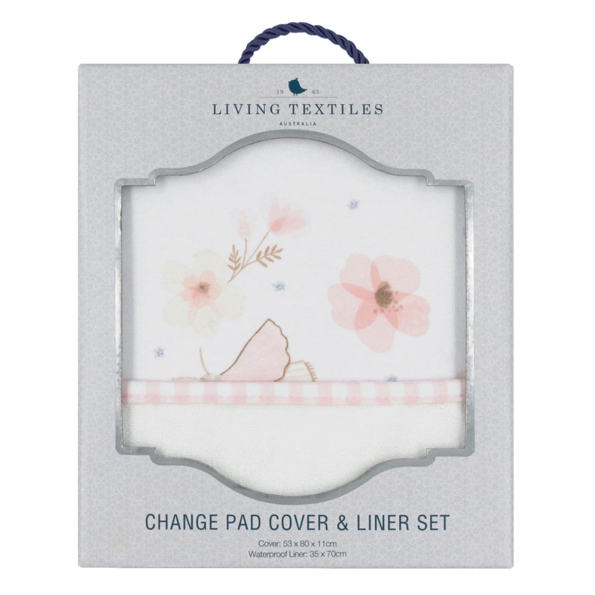 Living Textiles Jersey Change Pad Cover &amp; Liner Set - Butterfly Garden - Butterfly Garden - BATHTIME &amp; CHANGING - CHANGE MATS/COVERS