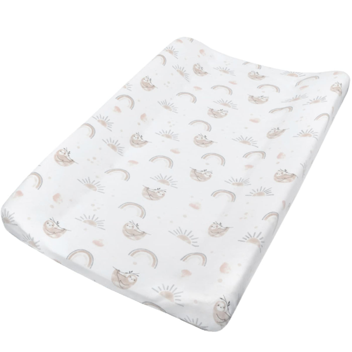 Living Textiles Jersey Change Pad Cover &amp; Liner Set - Happy Sloth - Happy Sloth - BATHTIME &amp; CHANGING - CHANGE MATS/COVERS