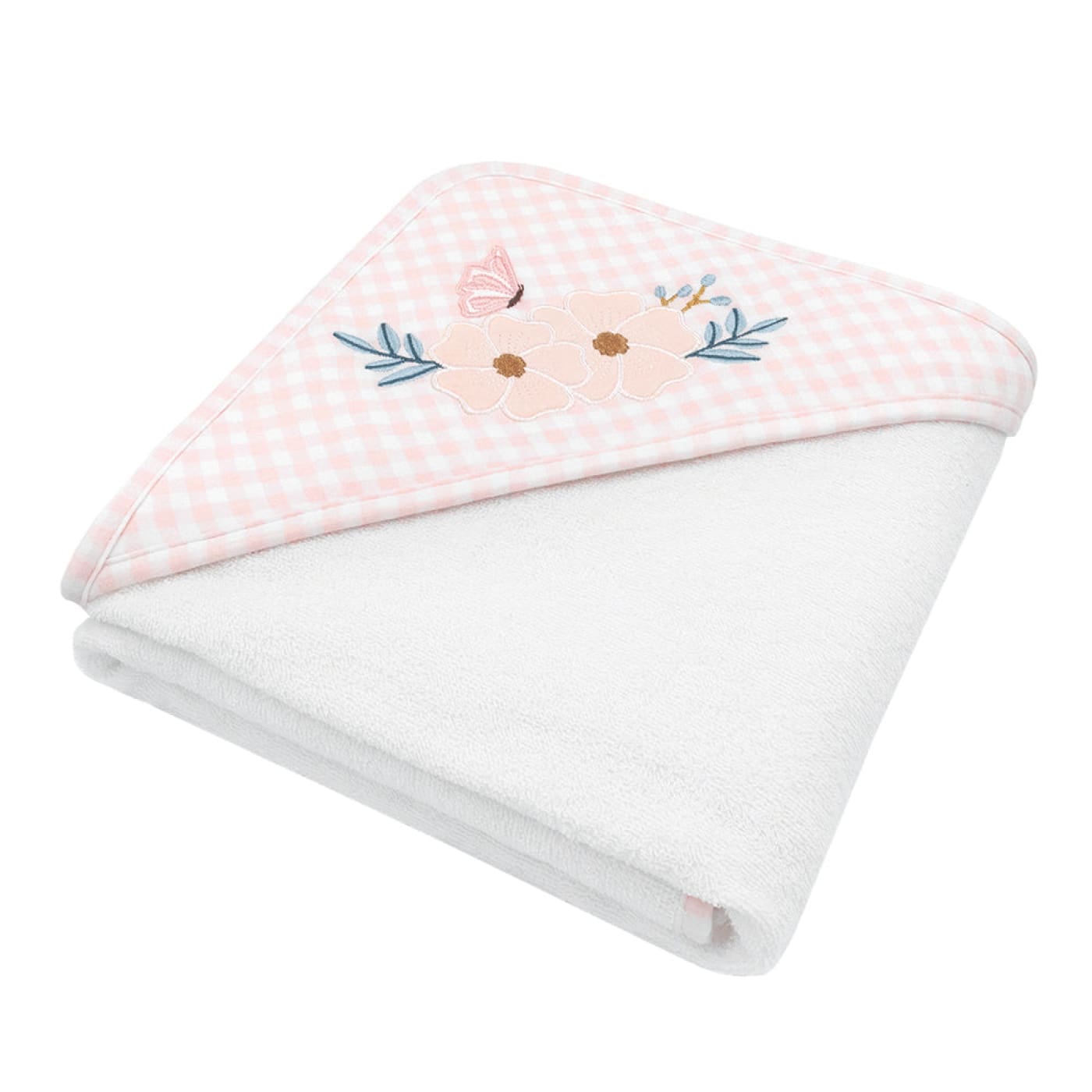 Living Textiles Jersey Hooded Towel - Butterfly Garden - Butterfly Garden - BATHTIME & CHANGING - TOWELS/WASHERS