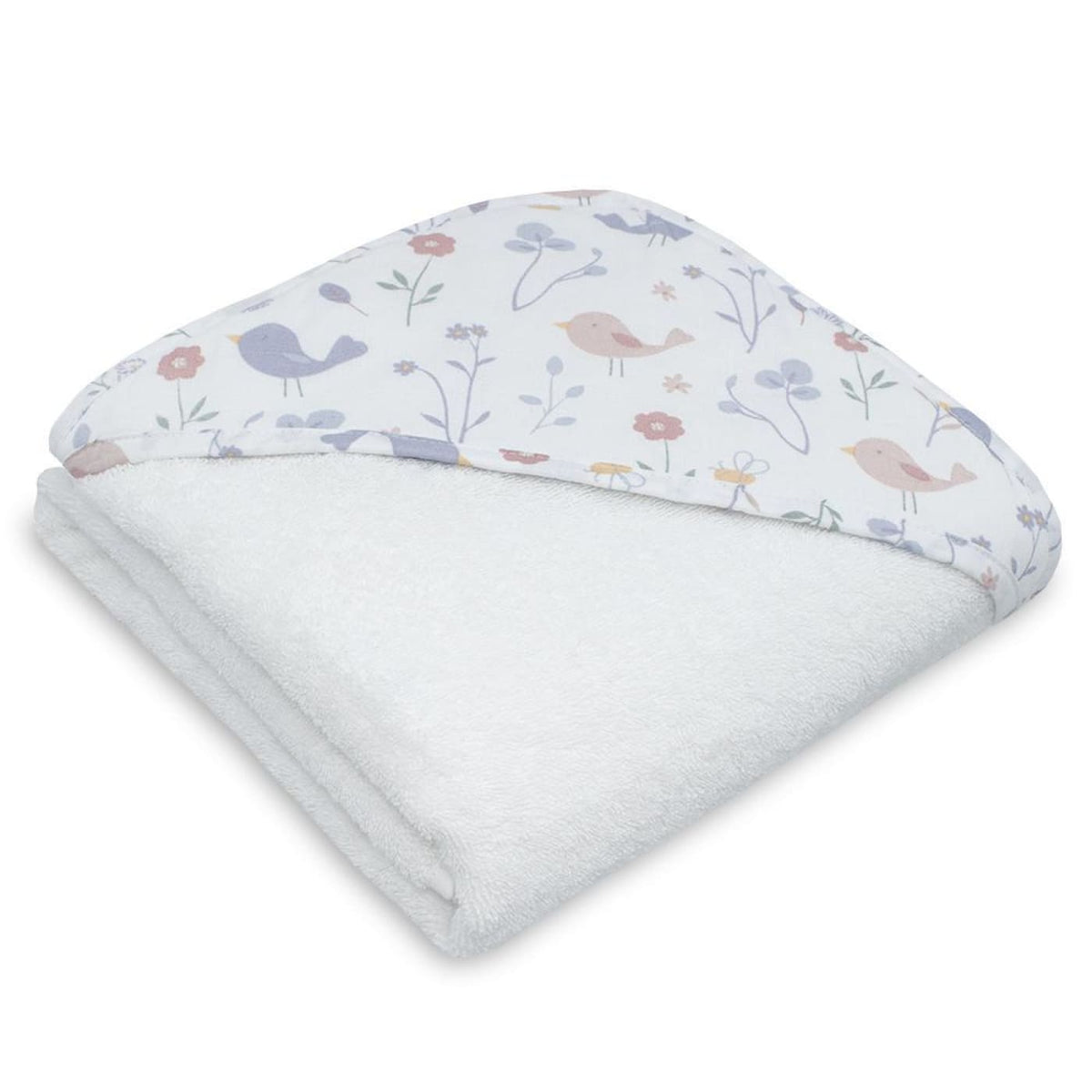 Living Textiles Little Dreamer Muslin Hooded Towel - Sweet Tweet - Sweet Tweet - BATHTIME &amp; CHANGING - TOWELS/WASHERS