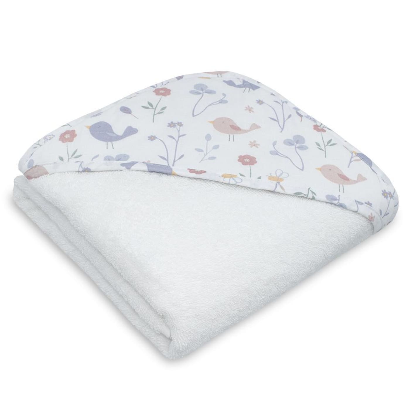 Living Textiles Little Dreamer Muslin Hooded Towel - Sweet Tweet - Sweet Tweet - BATHTIME & CHANGING - TOWELS/WASHERS