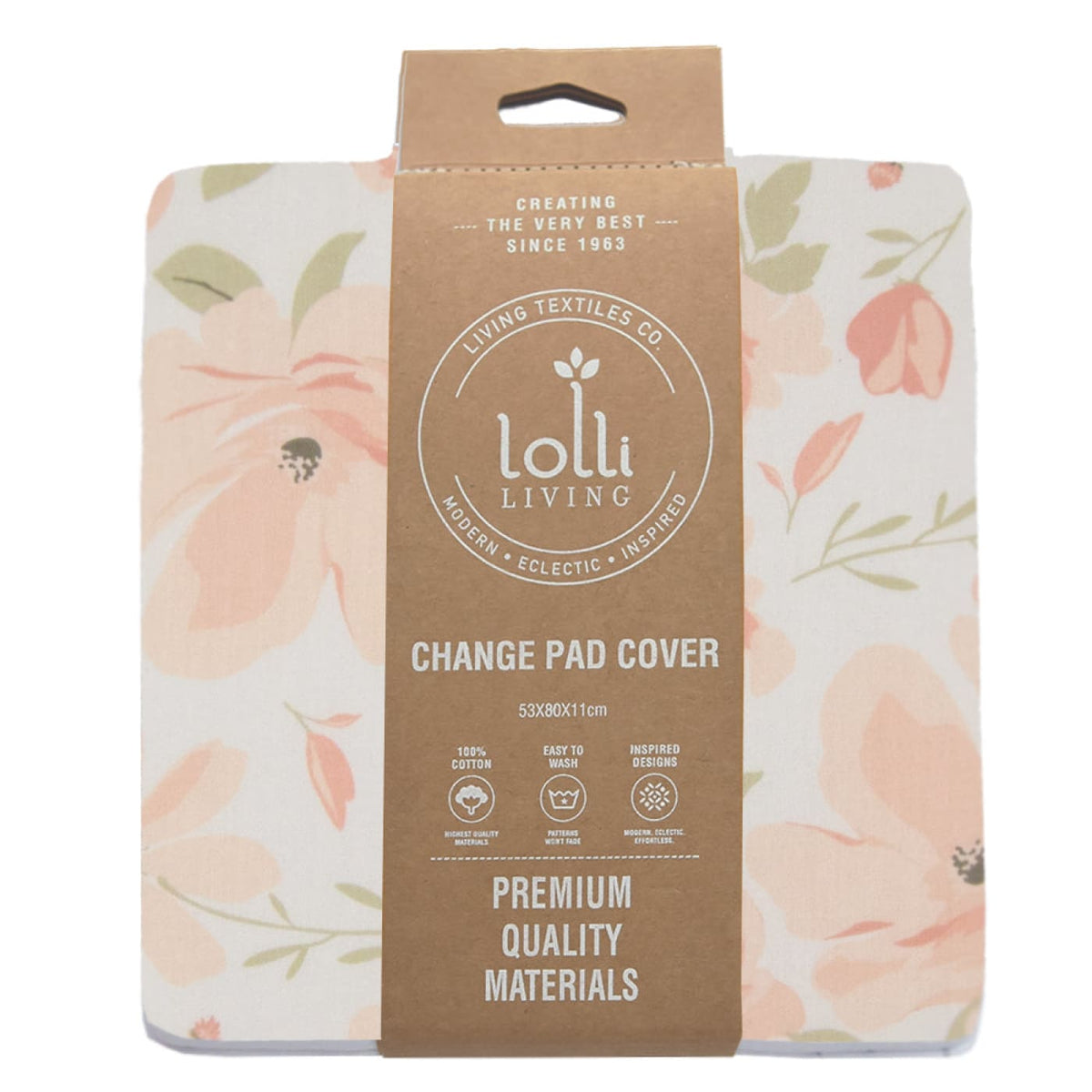 Lolli Living Change pad cover - Meadow Floral - Meadow - BATHTIME &amp; CHANGING - CHANGE MATS/COVERS