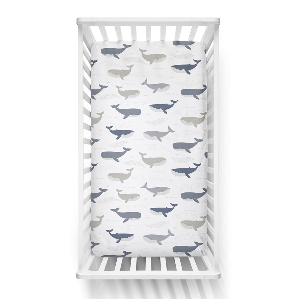 Lolli Living Cot Fitted sheet - Oceania Whales - Oceania - NURSERY &amp; BEDTIME - COT MANCHESTER