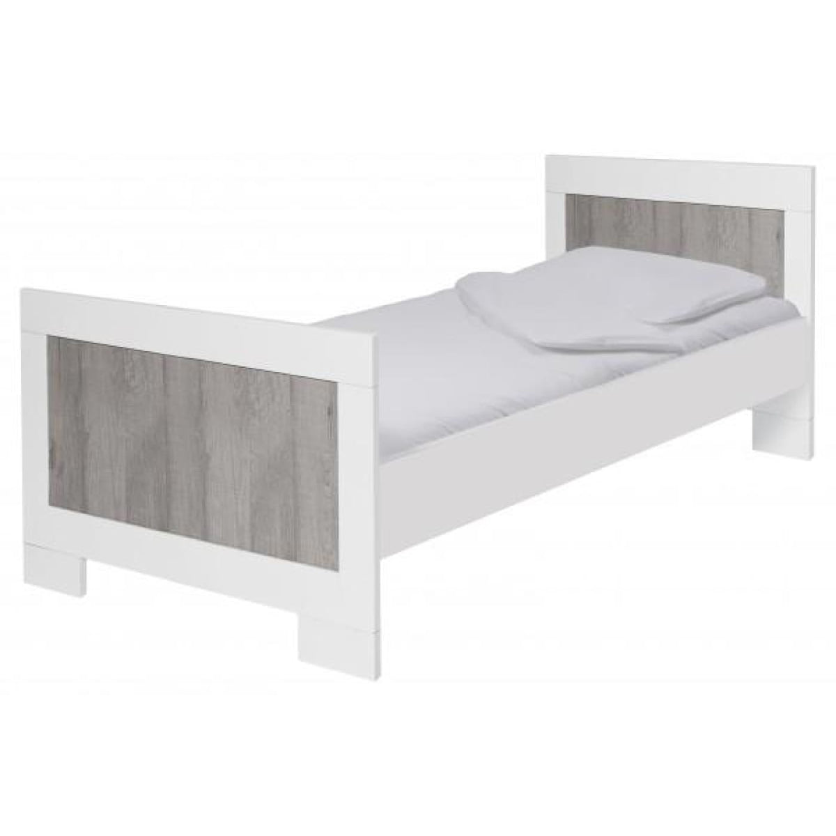 Love N Care Lucca Bed kit - White/Ash - NURSERY &amp; BEDTIME - BEDKITS/CONV KITS/SINGLE MATT
