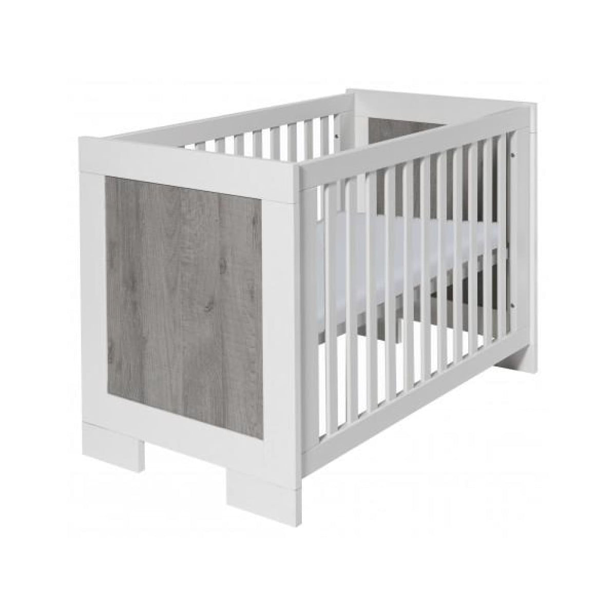 Love N Care Lucca Cot - White/Ash - NURSERY &amp; BEDTIME - COTS