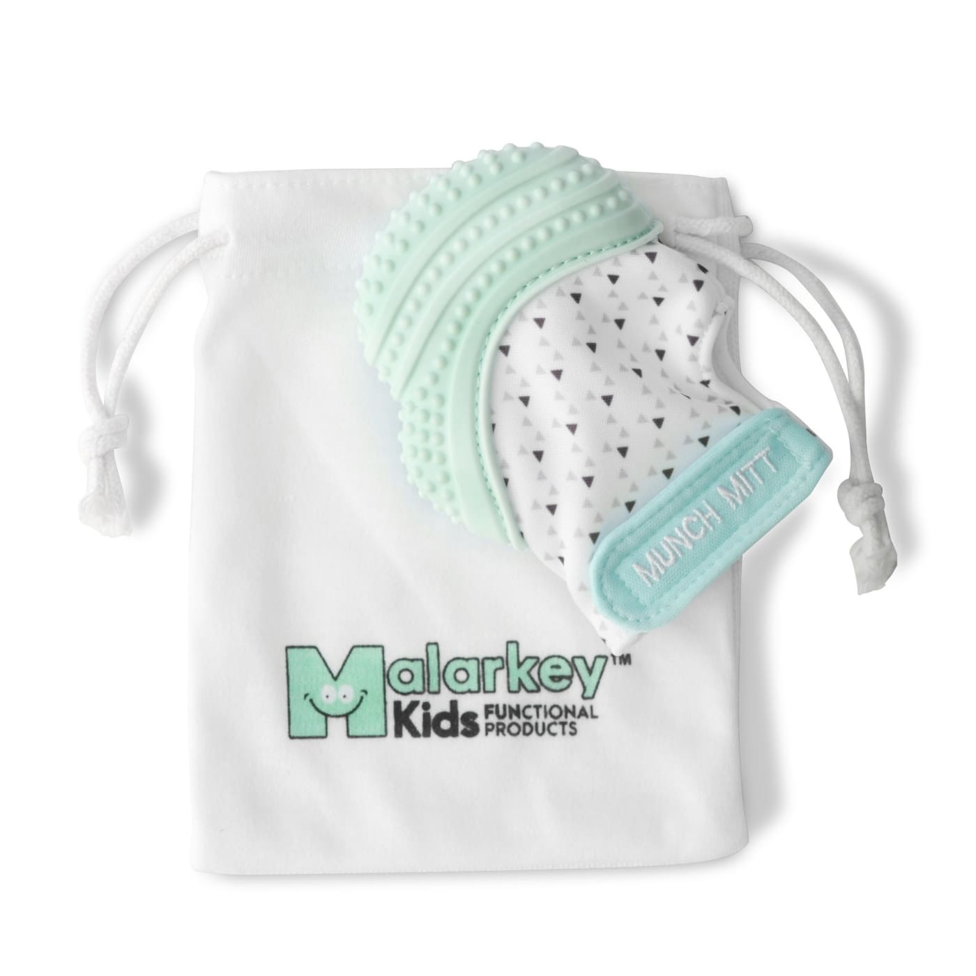 Malarkey Kids Munch Mitt Teething Mitten - Mint Green - NURSING & FEEDING - TEETHERS/TEETHING JEWELLERY