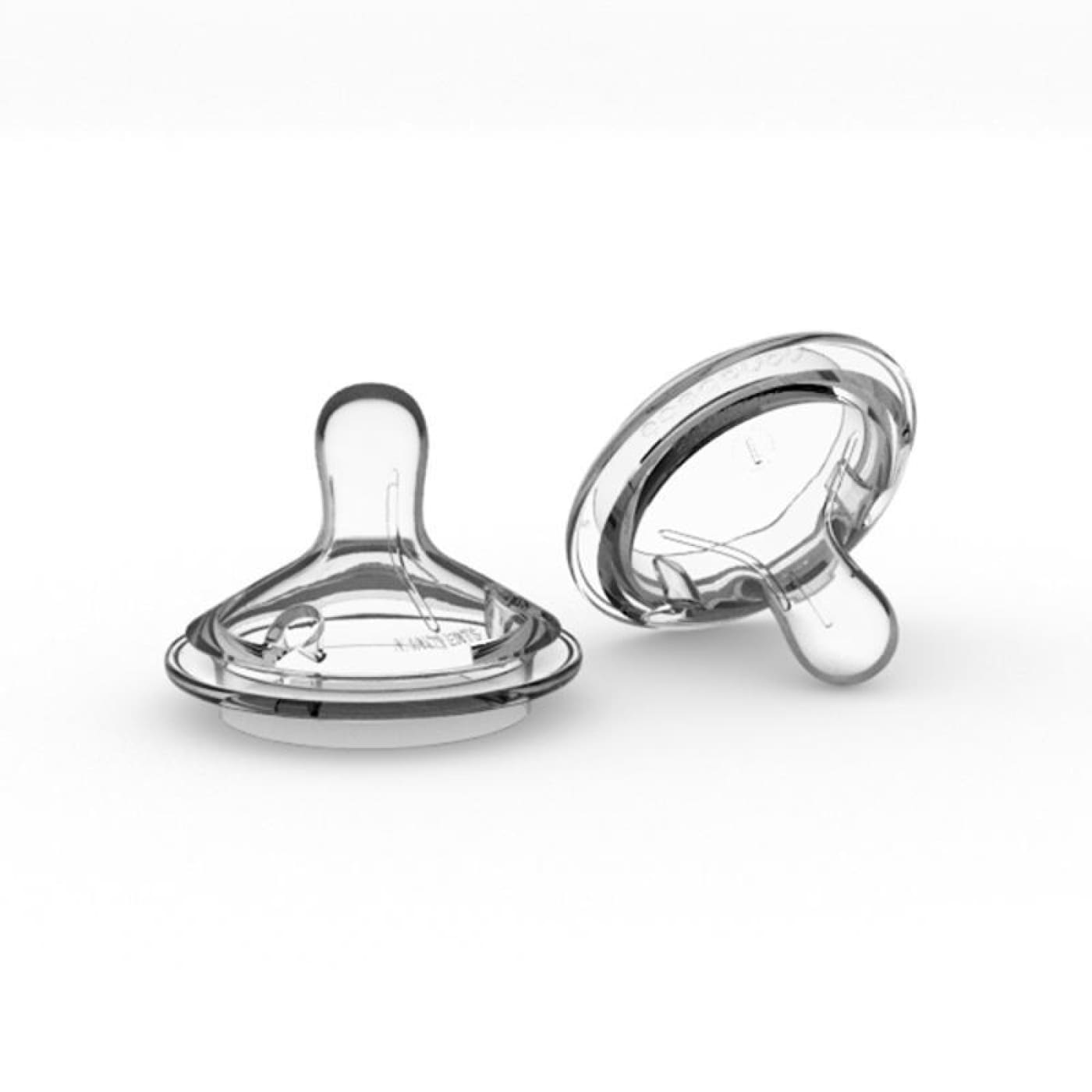 Nanobebe Silicone Teats Twin Pack - Slow Flow - Clear - NURSING & FEEDING - BOTTLES/TEATS