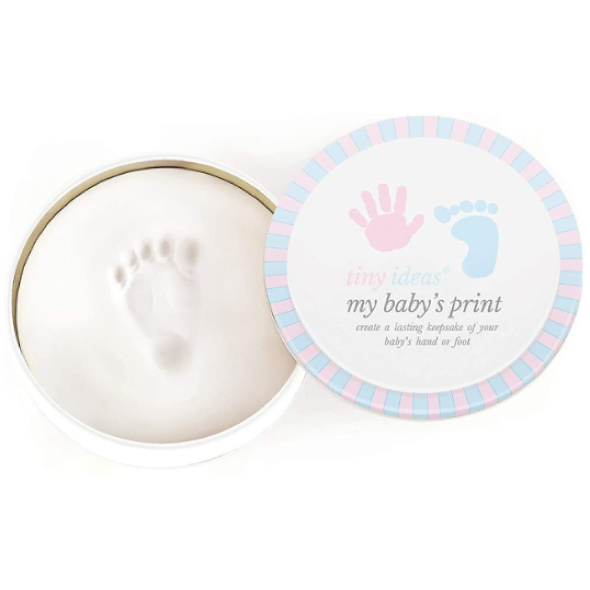 Pearhead Babyprints Tin - White - White - GIFTWARE - KEEPSAKES