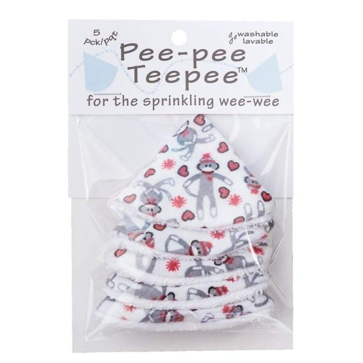 Pee-pee Teepee - Sock Monkey - BATHTIME &amp; CHANGING - NAPPIES/WIPES/ACCESSORIES