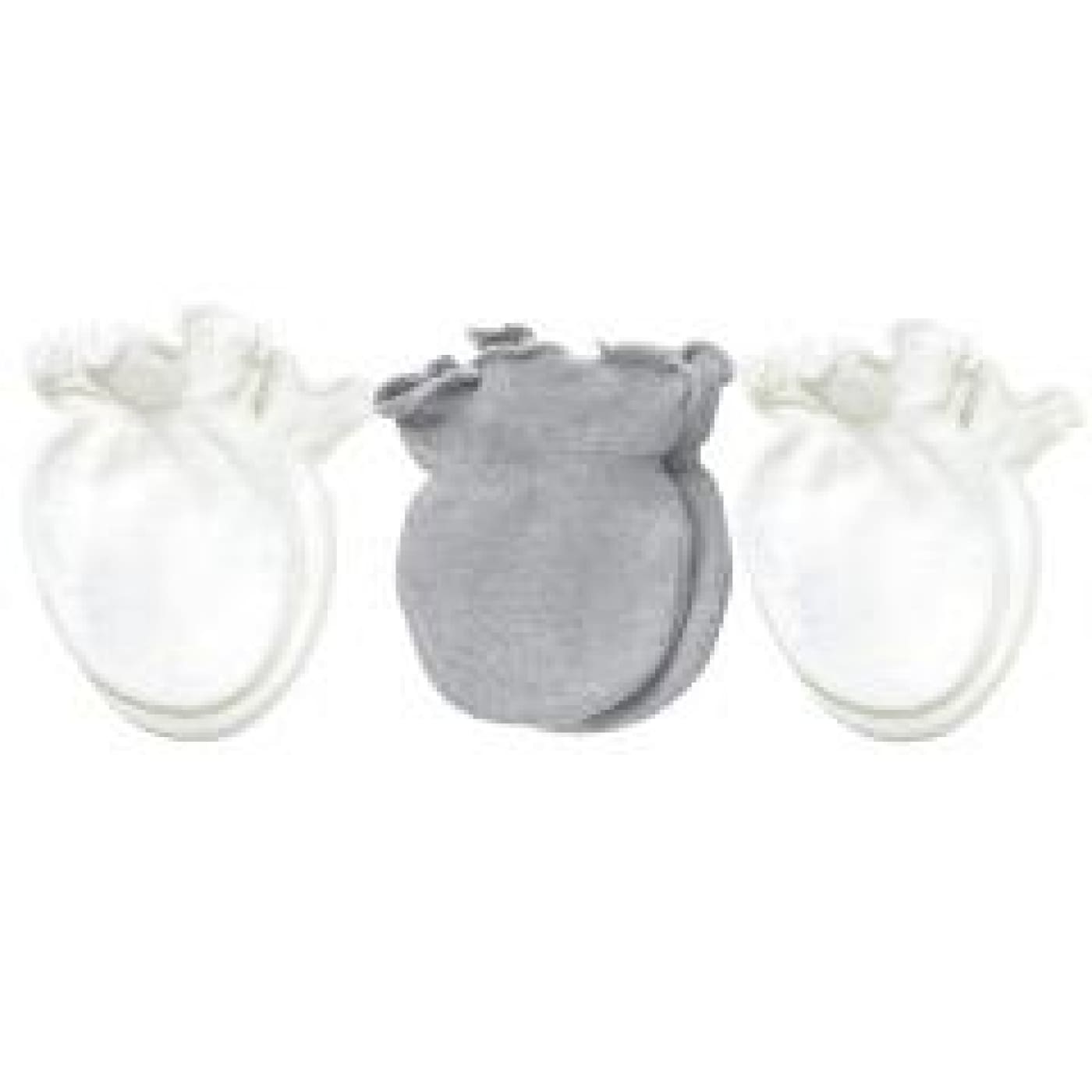 Playette 3pp Newborn Esstentials Mitten GREY - BABY & TODDLER CLOTHING - MITTENS/SOCKS/SHOES