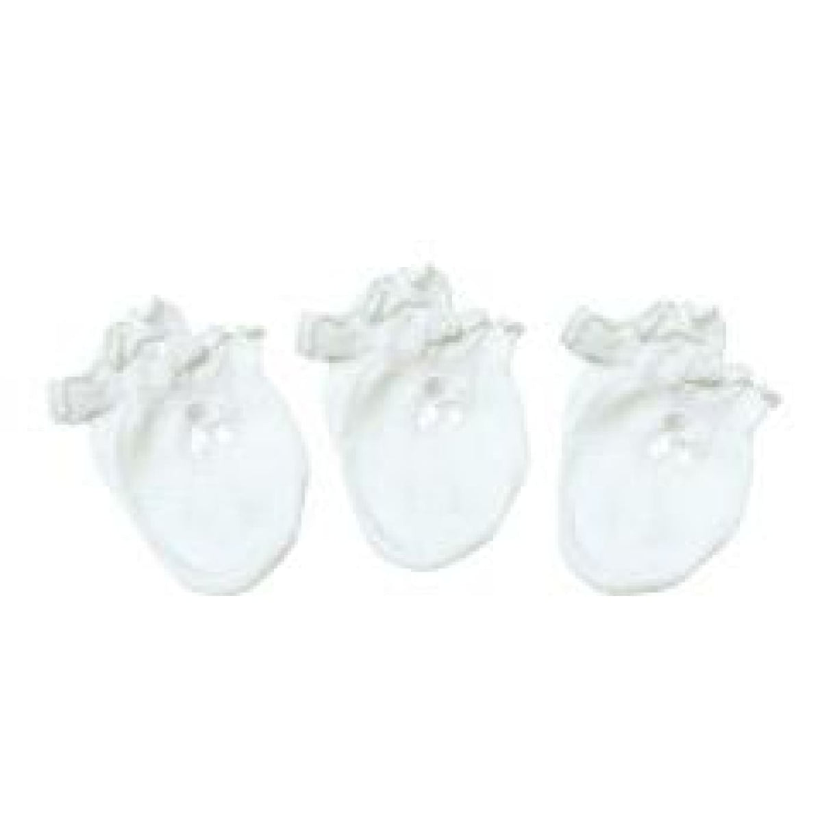 Playette 3pp Newborn Esstentials Mitten WHITE - BABY &amp; TODDLER CLOTHING - MITTENS/SOCKS/SHOES