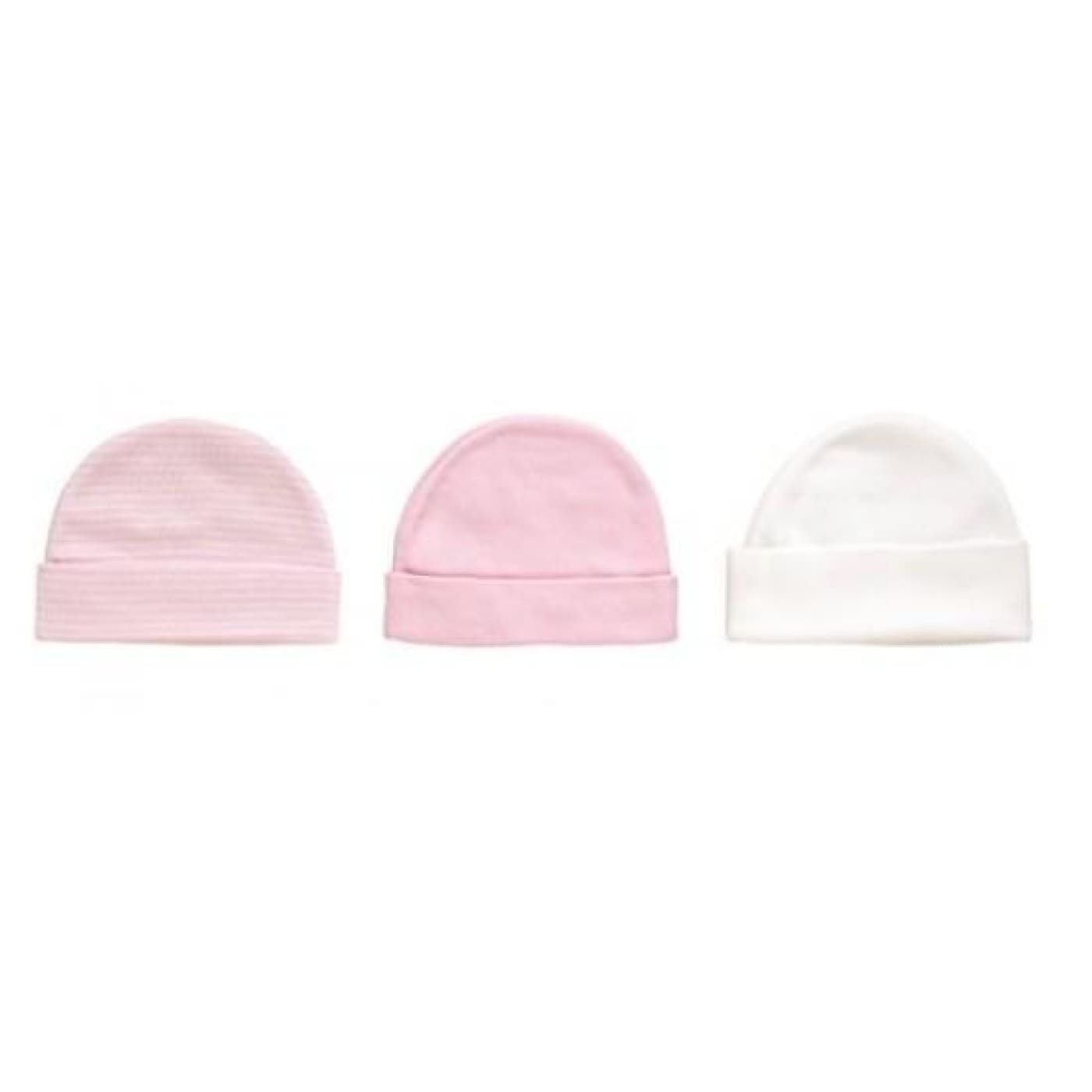 Playette Preemie Caps - Pink/White 3PK - Prem / Pink/White - BABY & TODDLER CLOTHING - BEANIES/HATS
