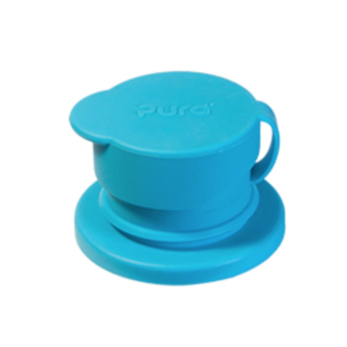 Pura Big Mouth Silicone Sport Top - Aqua - NURSING &amp; FEEDING - ECO RANGE