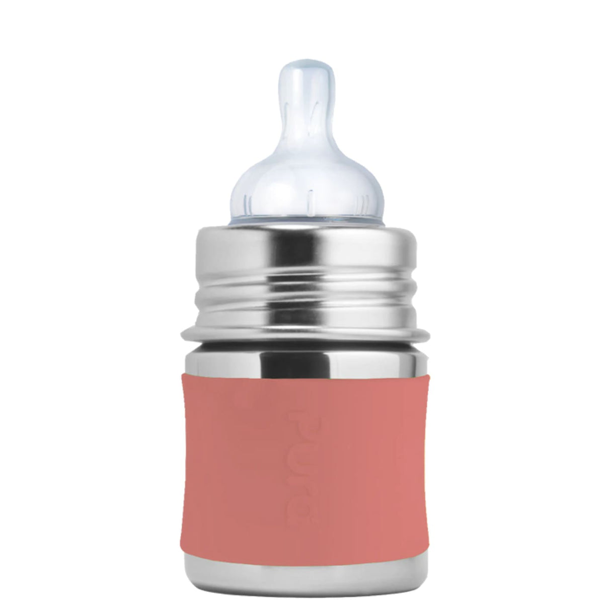 Pura Kiki 150ml Infant Stainless Steel Bottle - Rose - 150ml / Rose - NURSING &amp; FEEDING - ECO RANGE