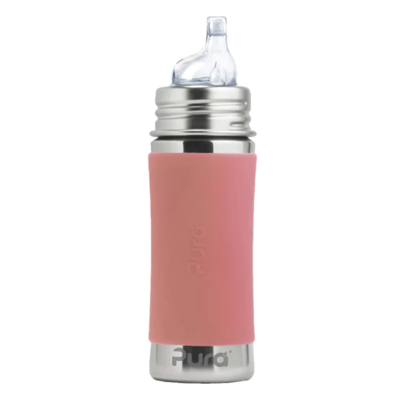 Pura Kiki 325ml Toddler Sippy Stainless Steel Bottle - Rose - NURSING & FEEDING - ECO RANGE